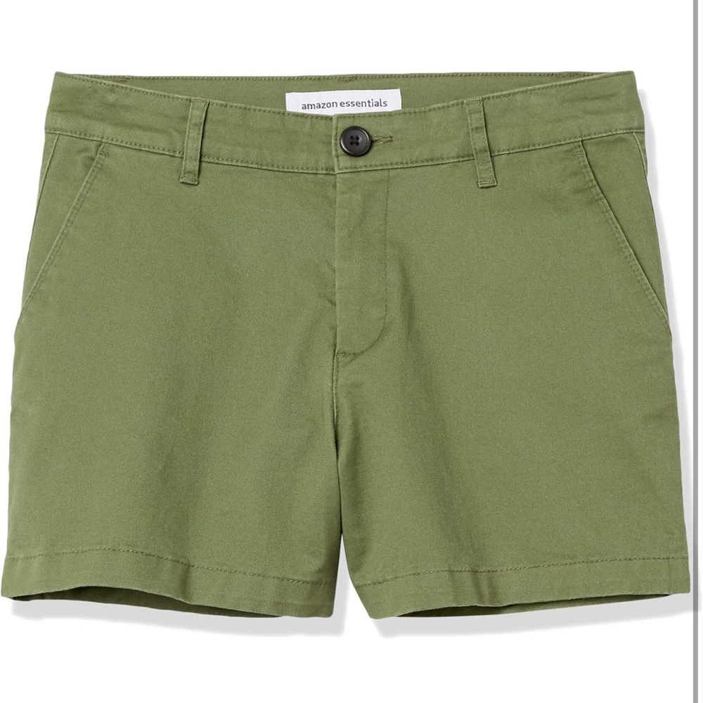 *NWT* Amazon Essentials Women's Mid-Rise Khaki Short‎ sz 2